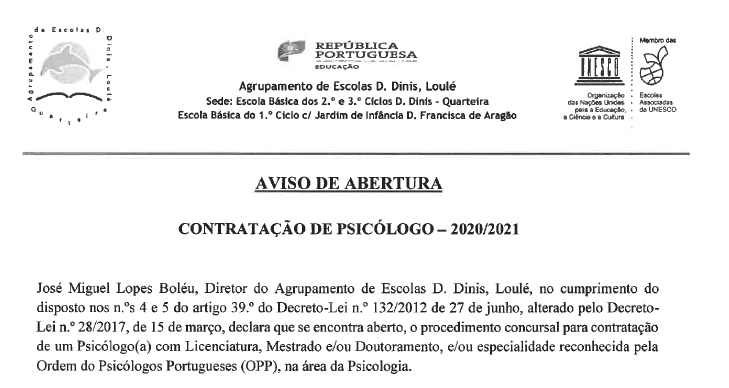 AvisoAbertura ContratoPsico Setembro2020