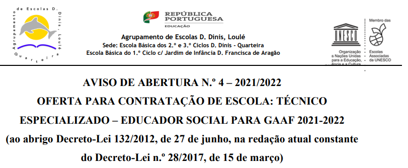 Aviso Abertura Tec Educador Social
