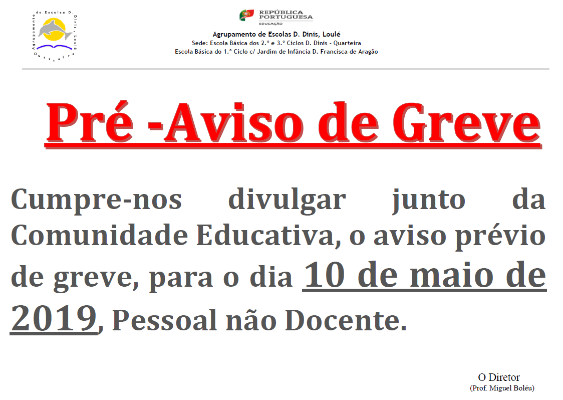 Aviso PreAvisoGreve09 05 2019