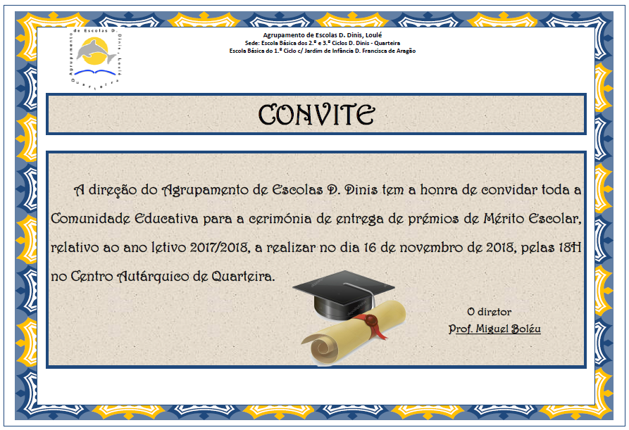 convite Qmeritos 18 19