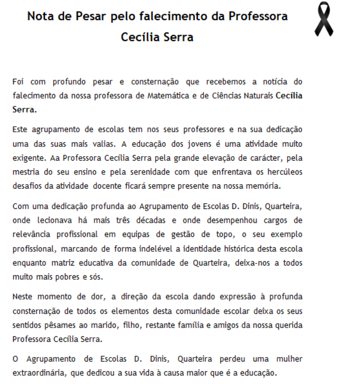 Nota pesar CS